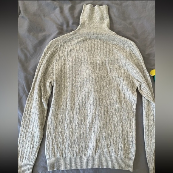 J.Crew Gray Cambridge Cable Knit Turtleneck - size large - Picture 8 of 9